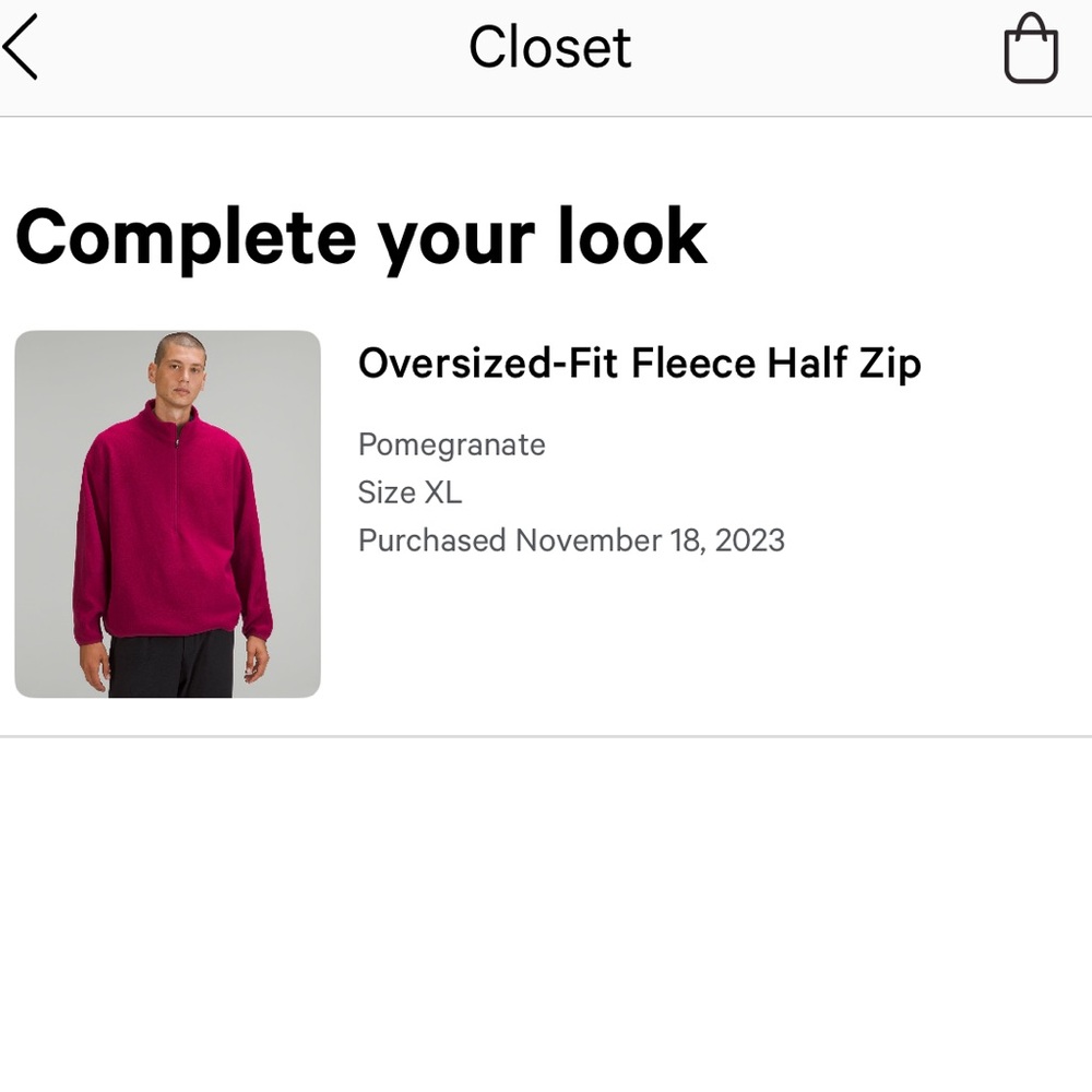 Lululemon Oversized Fit Fleece Half Zip - Picture 8 of 8